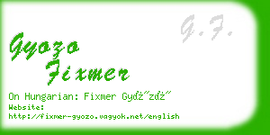 gyozo fixmer business card